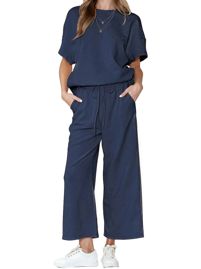 New In-Women's Textured Luxury Lounge Set (Buy 2 Free Shipping)