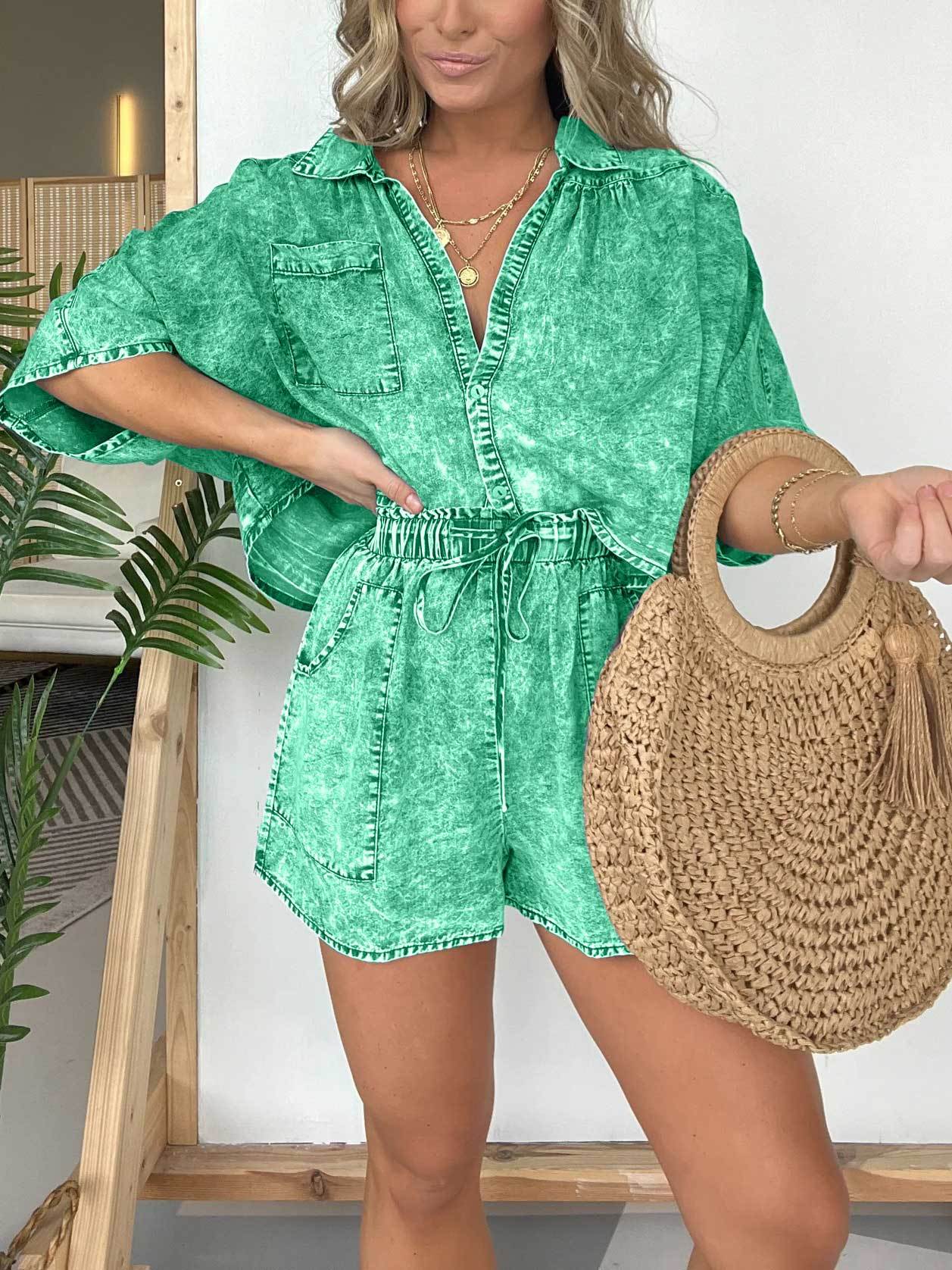 📣NEW IN🔥-Washed Denim Tencel Set🎀 (Buy 2 Free Shipping)