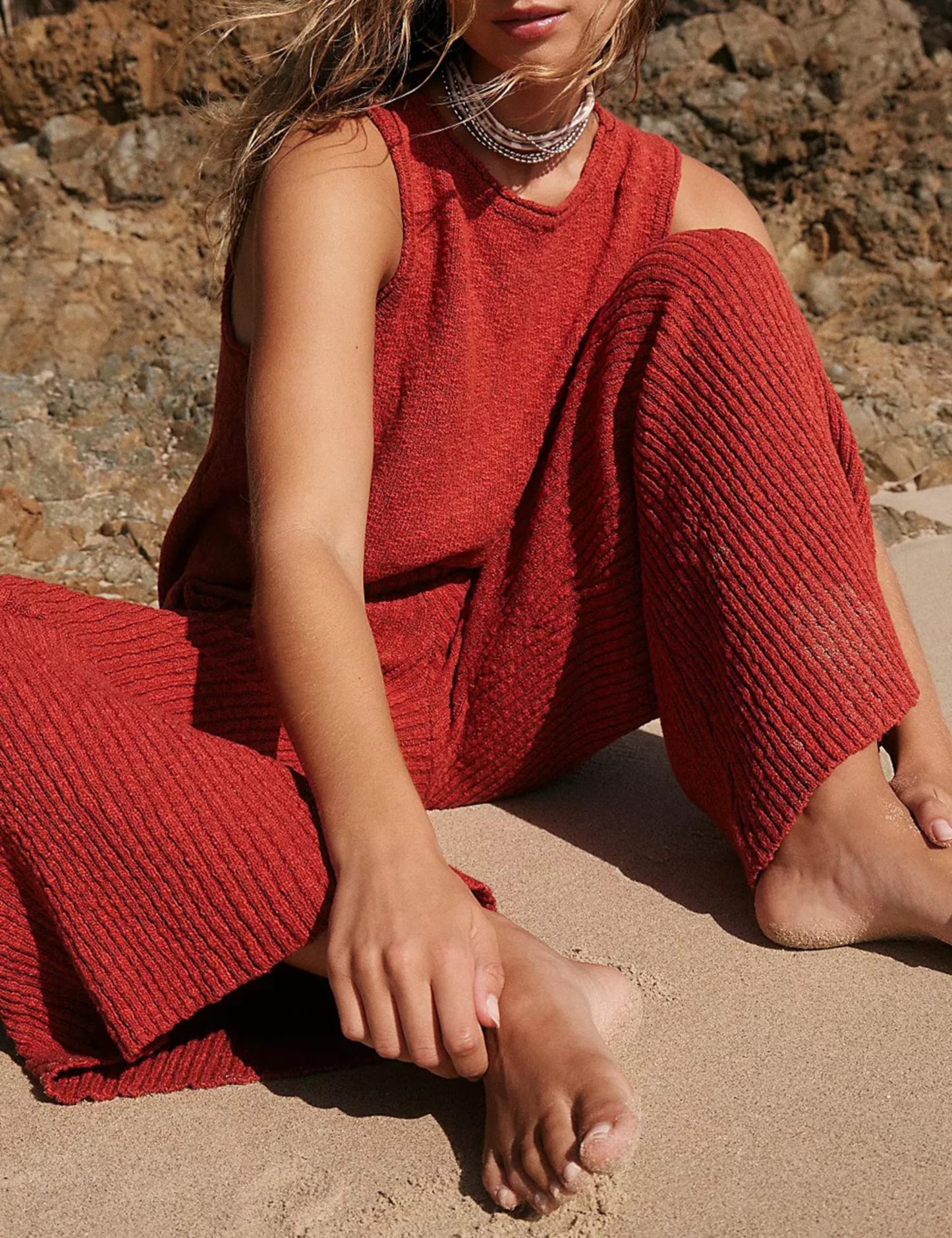 Sleeveless Top and Wide Leg Pants Knit Casual Sweatsuit✨Buy 2 Free Shipping