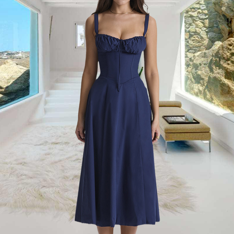 Fashion Print Bustier Summer Dress