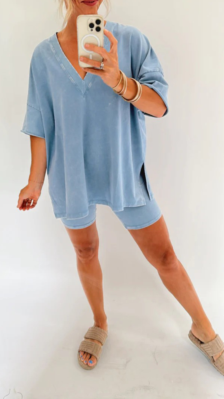 Women's Summer Washed Set (Buy 2 Free Shipping)-Pink Laura