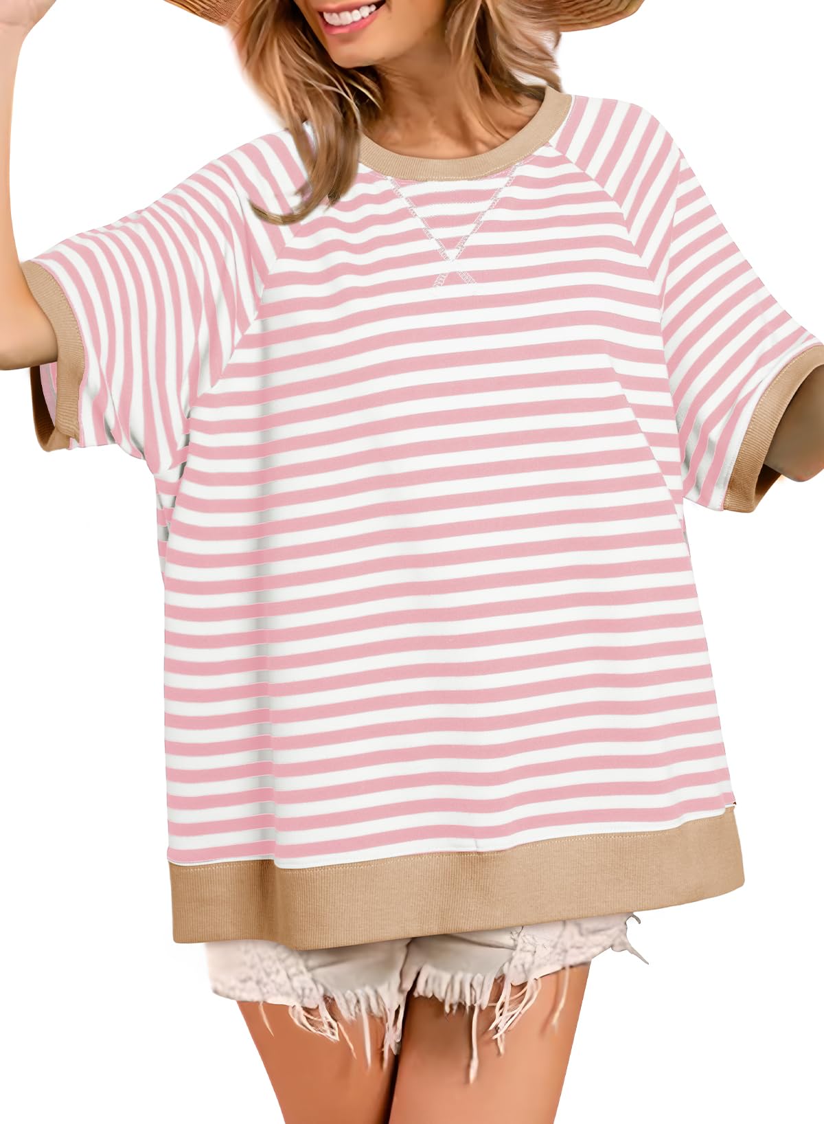 Oversized T Shirts for Women Casual Short Sleeve Summer Tops Tees
