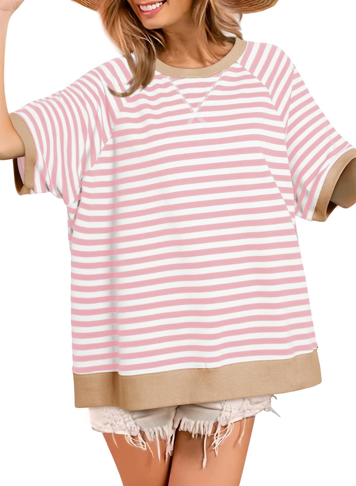 Oversized T Shirts for Women Casual Short Sleeve Summer Tops Tees