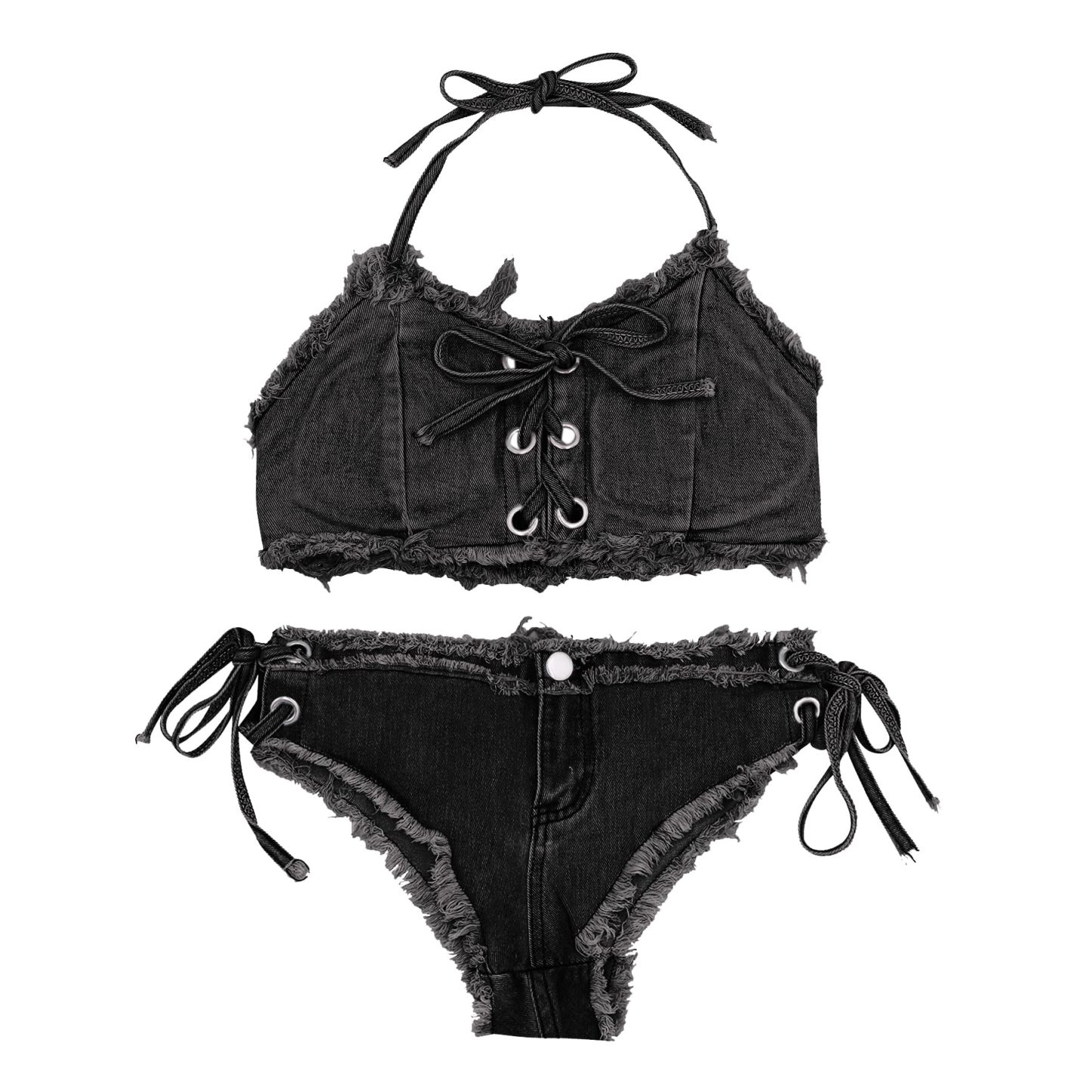 Women Sexy Denim Bikini Set