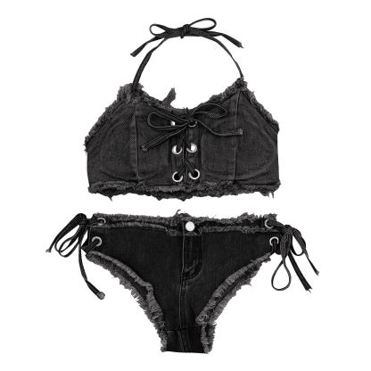 Women Sexy Denim Bikini Set
