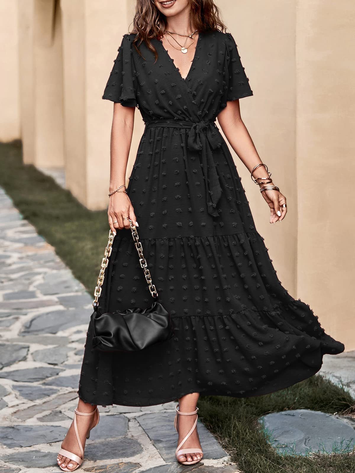 Women's Swiss Dot A-line Maxi Dress✨Buy 2 Free Shipping