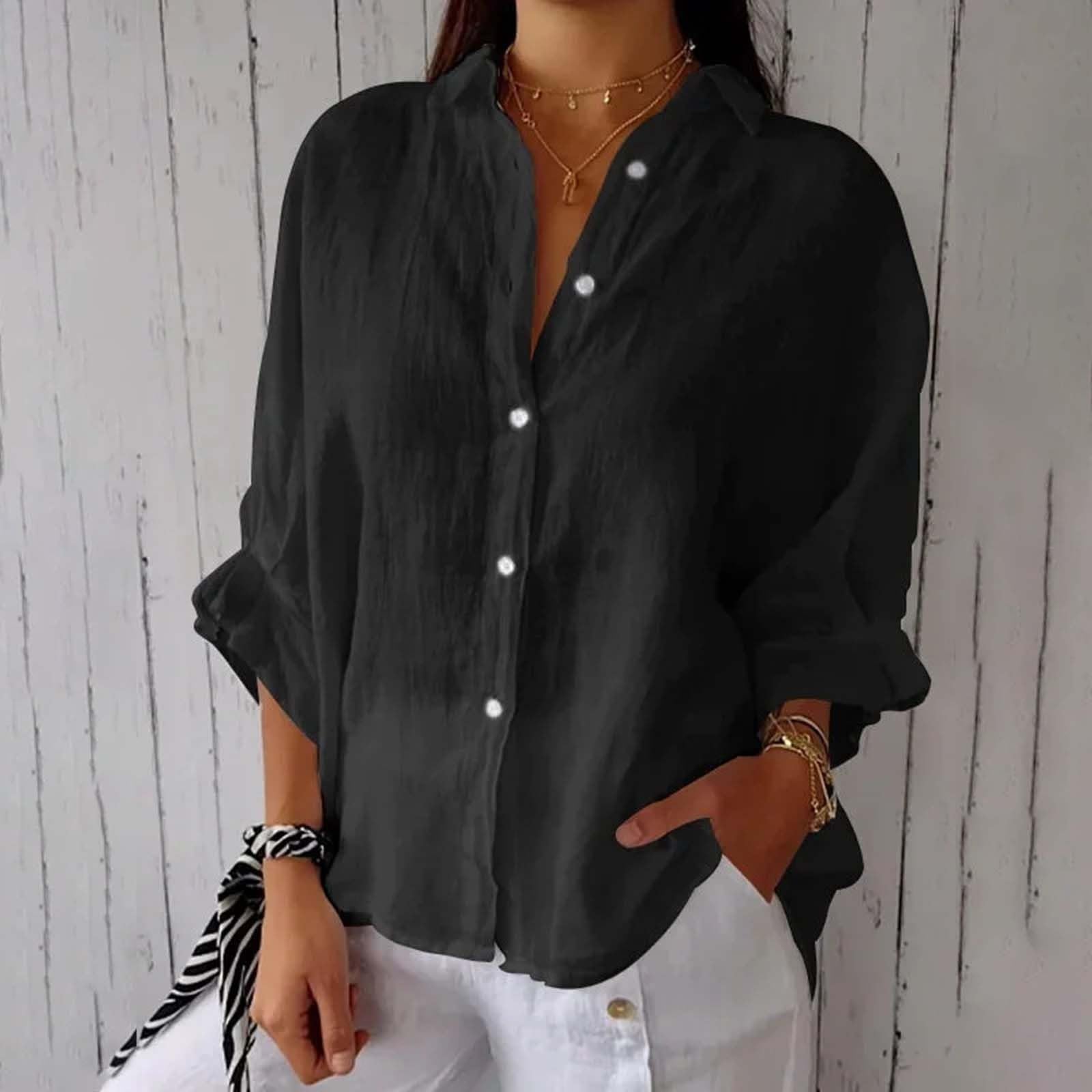 Cotton and Linen Tie Back Design Shirt