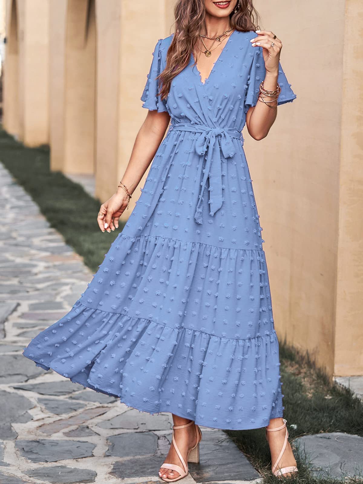 Women's Swiss Dot A-line Maxi Dress✨Buy 2 Free Shipping