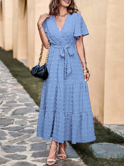 Women's Swiss Dot A-line Maxi Dress✨Buy 2 Free Shipping