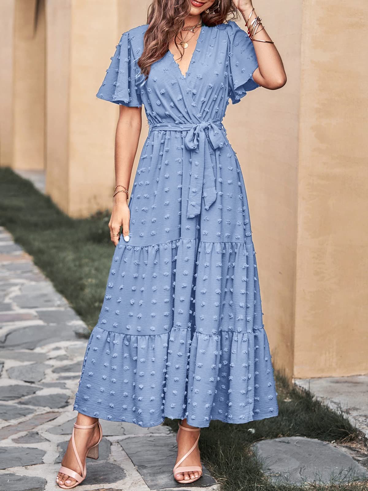 Women's Swiss Dot A-line Maxi Dress✨Buy 2 Free Shipping
