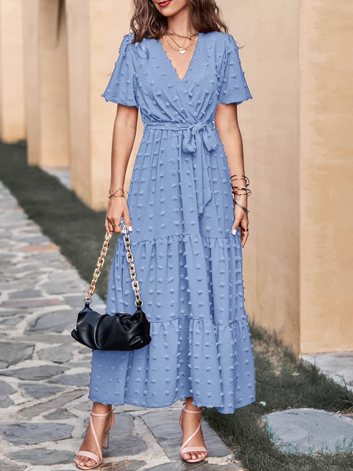 Women's Swiss Dot A-line Maxi Dress✨Buy 2 Free Shipping