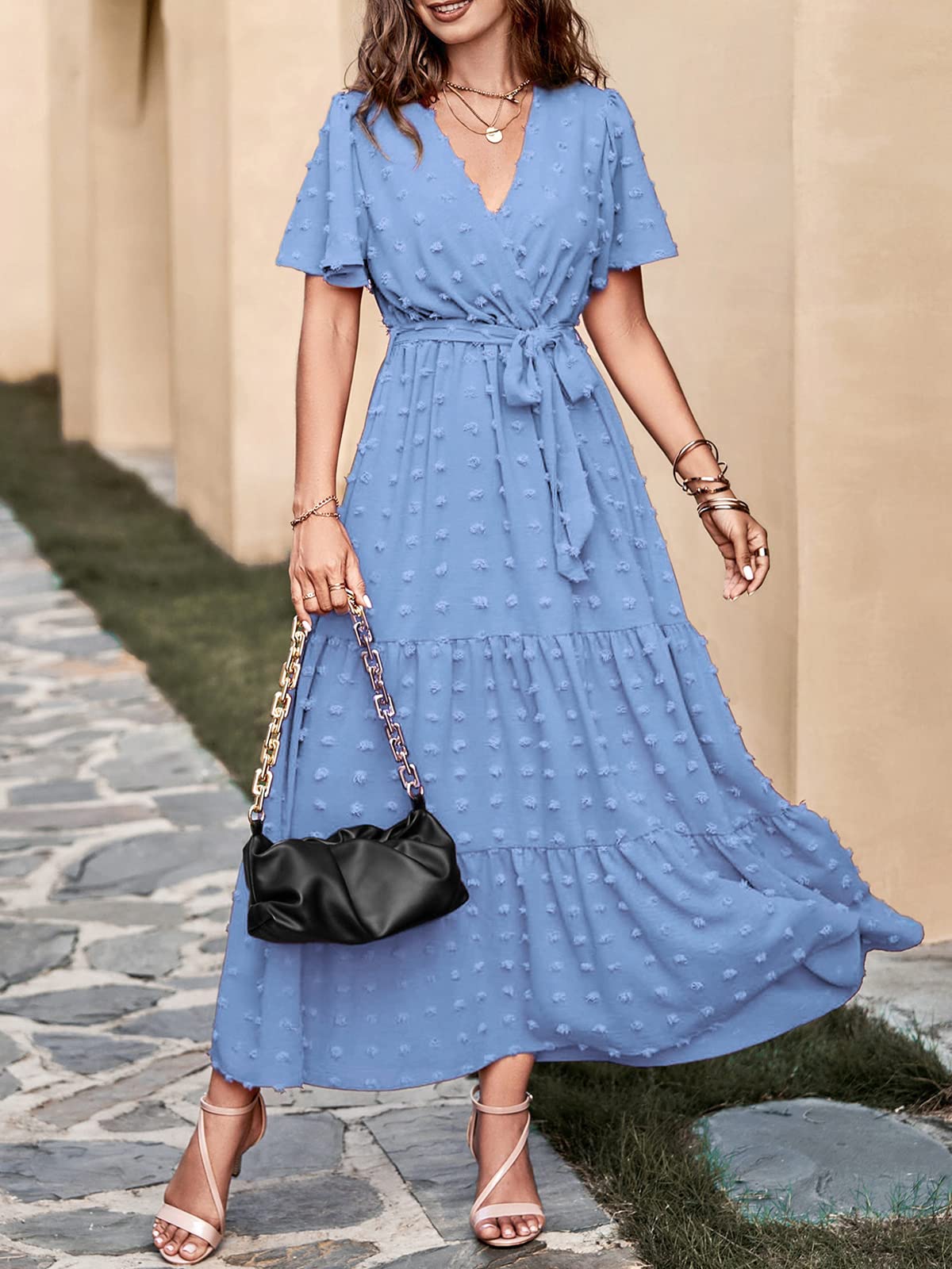 Women's Swiss Dot A-line Maxi Dress✨Buy 2 Free Shipping
