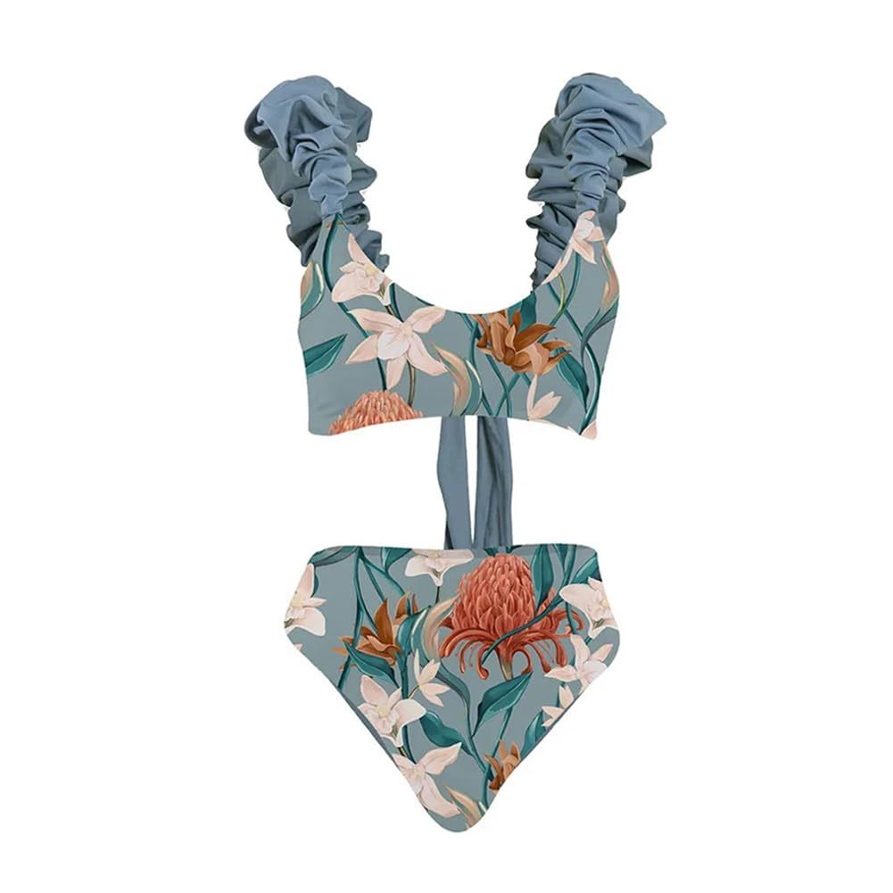 2024 🔥 Hot Sale 🔥Women's One Piece Swimsuit with Beach Cover up Wrap Skirt-hivebabe.com