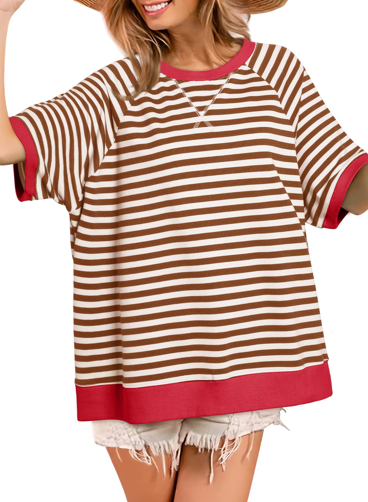 Oversized T Shirts for Women Casual Short Sleeve Summer Tops Tees