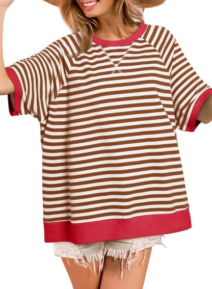 Oversized T Shirts for Women Casual Short Sleeve Summer Tops Tees
