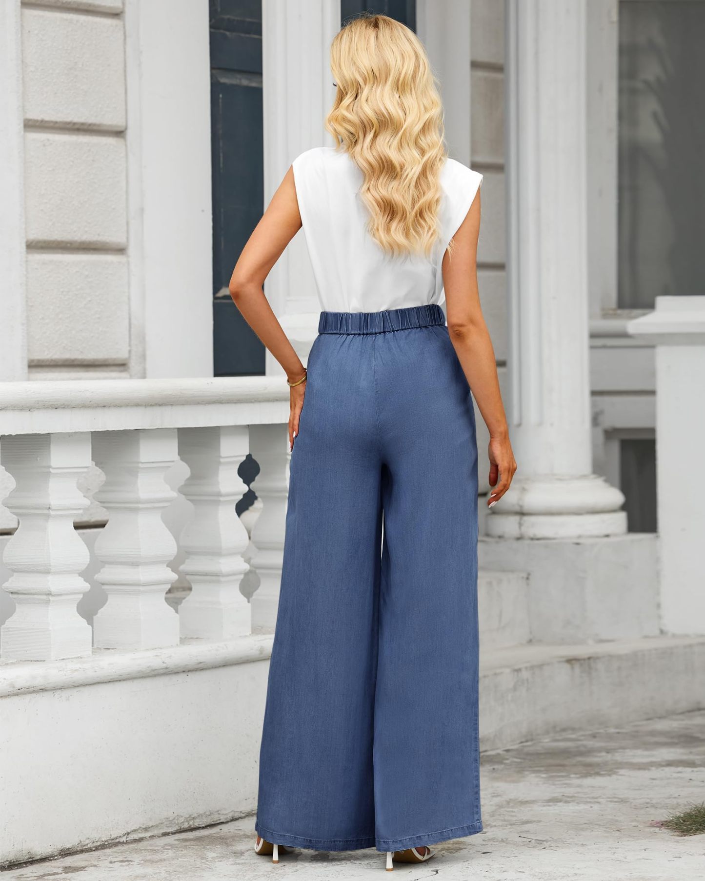 Wide Leg Pants for Women High Waisted Jeans-hivebabe.com