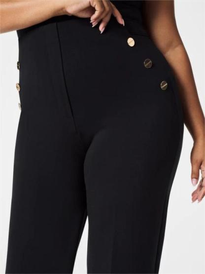 Button Wide Leg Pant