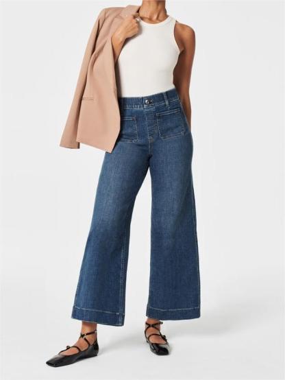 Cropped Wide-Leg Jeans(BUY 2 FREE SHIPPING)