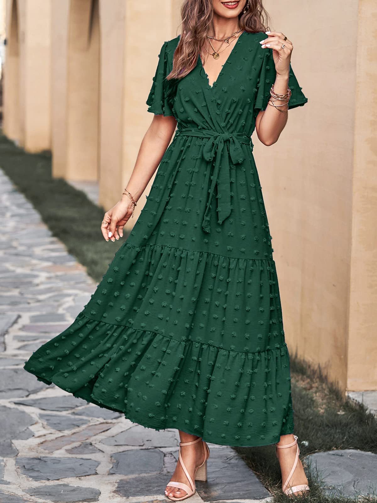 Women's Swiss Dot A-line Maxi Dress✨Buy 2 Free Shipping