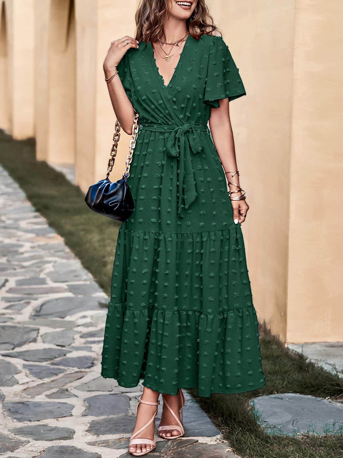 Women's Swiss Dot A-line Maxi Dress✨Buy 2 Free Shipping
