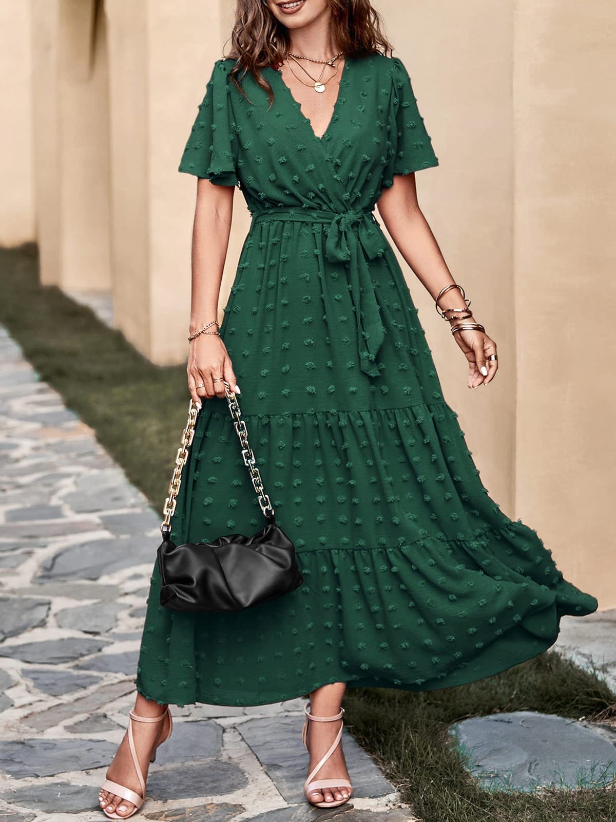 Women's Swiss Dot A-line Maxi Dress✨Buy 2 Free Shipping