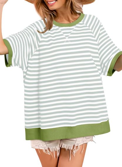 Oversized T Shirts for Women Casual Short Sleeve Summer Tops Tees