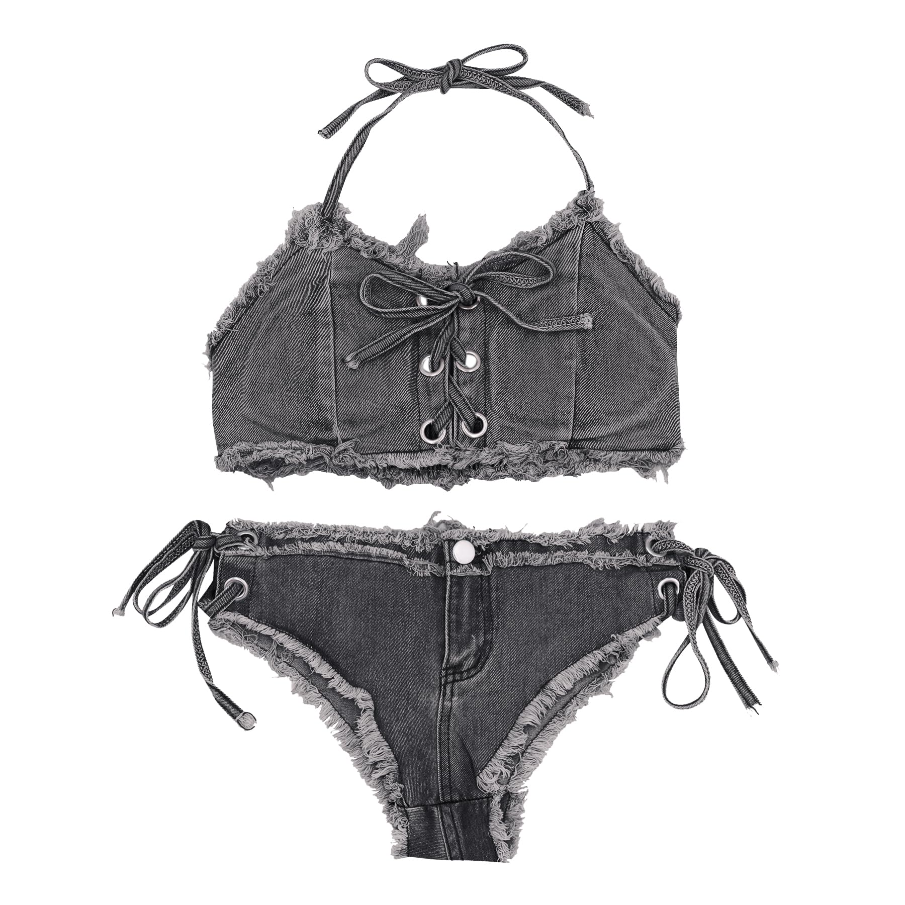 Women Sexy Denim Bikini Set