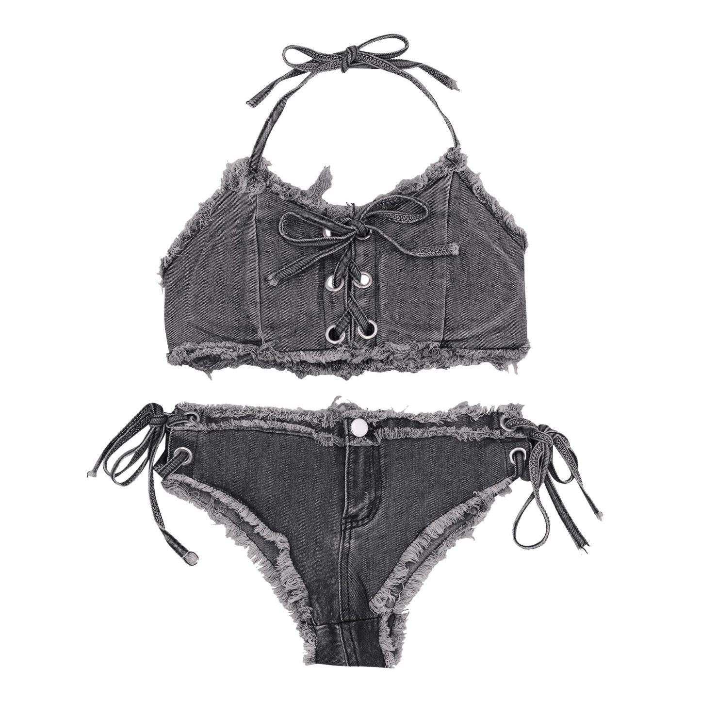 Women Sexy Denim Bikini Set