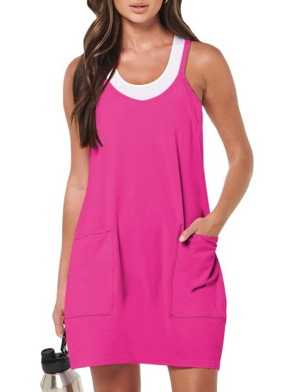 Women 2024 Summer Sleeveless  Casual Short Sundress