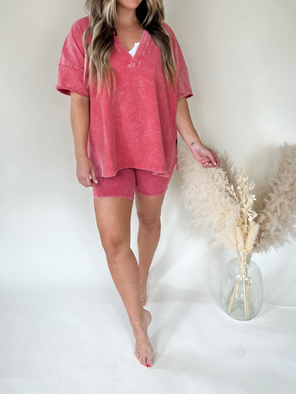 Women's Summer Washed Set (Buy 2 Free Shipping)-Pink Laura