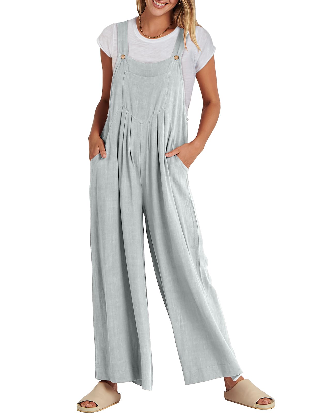 Women's Loose Sleeveless Cargo Pants with Pockets