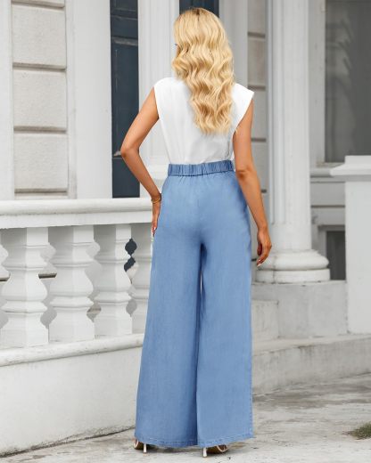 Wide Leg Pants for Women High Waisted Jeans-hivebabe.com