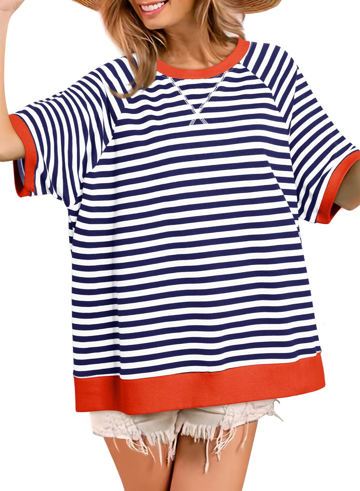 Oversized T Shirts for Women Casual Short Sleeve Summer Tops Tees