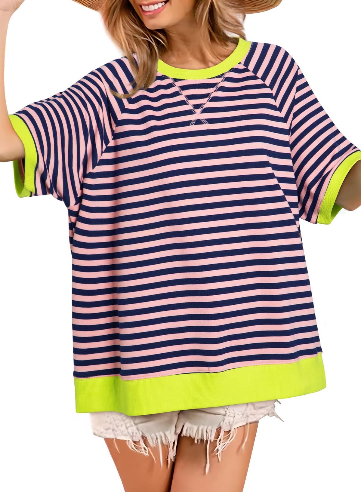 Oversized T Shirts for Women Casual Short Sleeve Summer Tops Tees