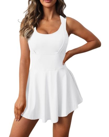 ⏰Hot Sale-Women's Sleeveless Sports Dress With Built-in Shorts(Buy 2 Free Shipping)-hivebabe.com