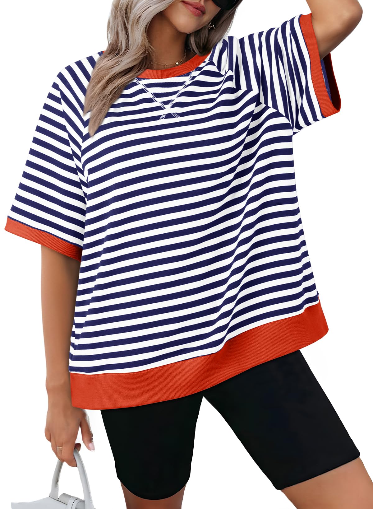 Oversized T Shirts for Women Casual Short Sleeve Summer Tops Tees