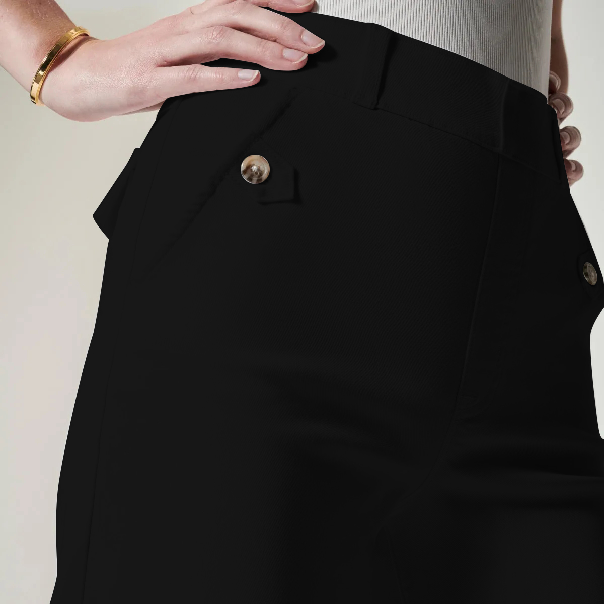 Stretch Twill Cropped Wide Leg Pant -Pink Laura