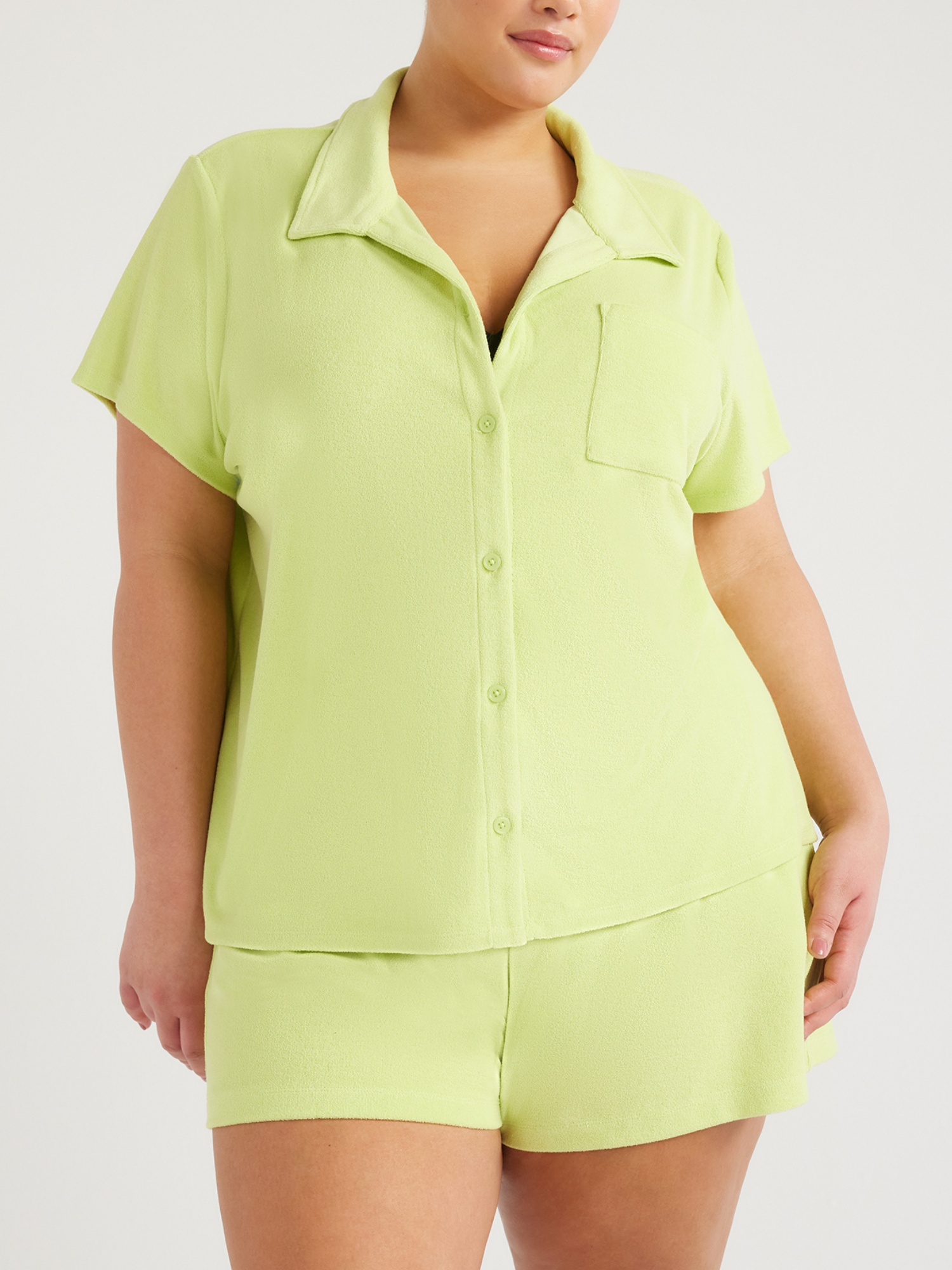Pocket Shirt Shorts Two Piece Set (Buy 2 Free Shipping)