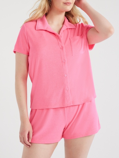 Pocket Shirt Shorts Two Piece Set (Buy 2 Free Shipping)