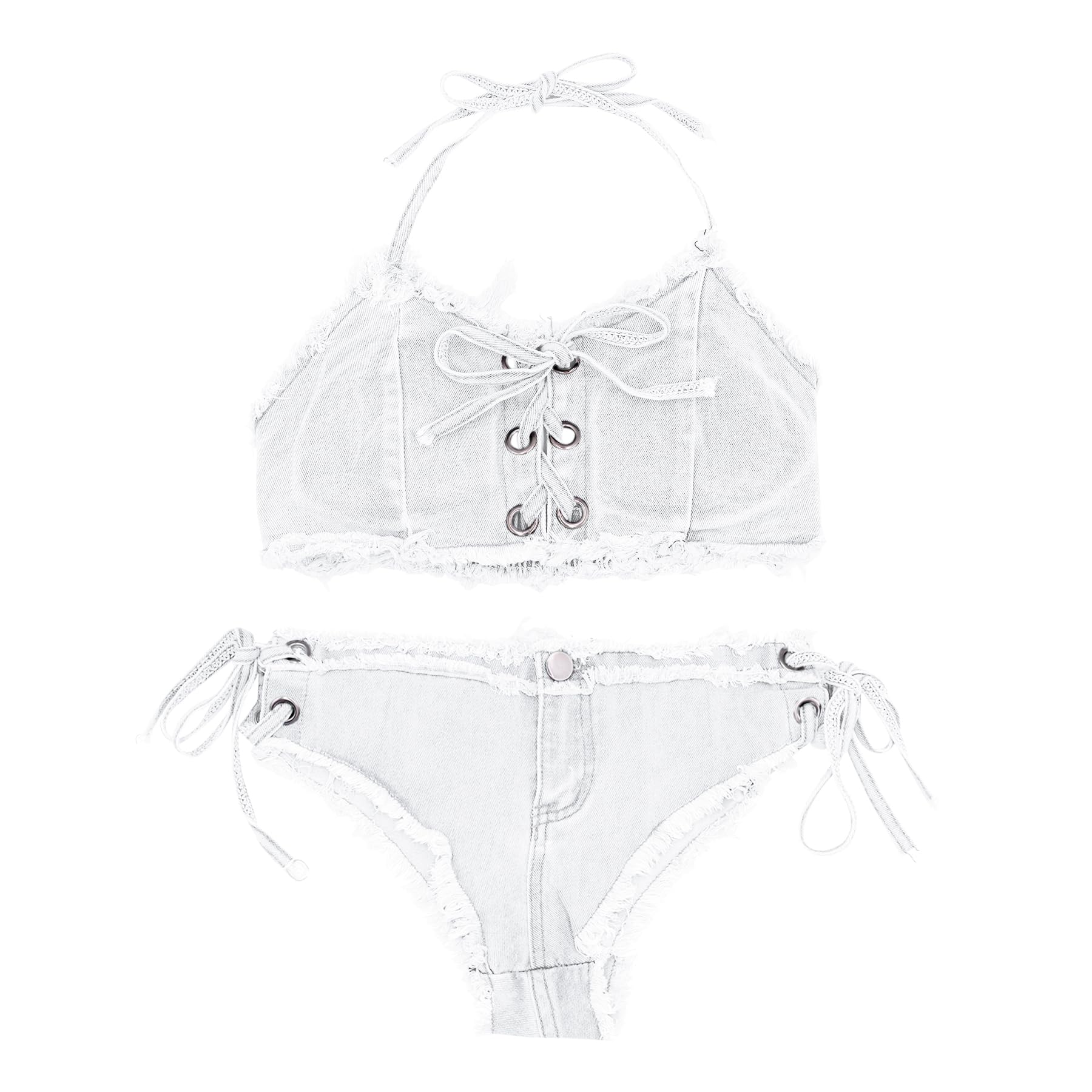 Women Sexy Denim Bikini Set