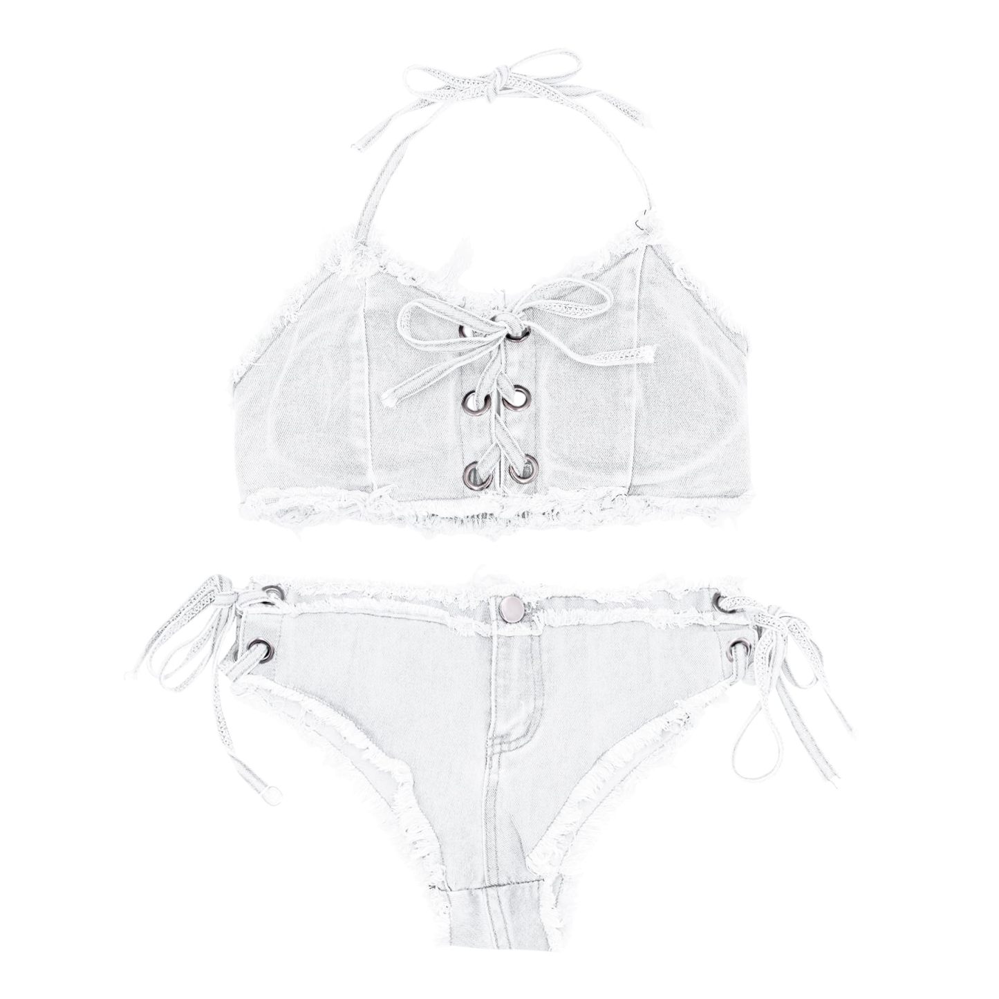 Women Sexy Denim Bikini Set