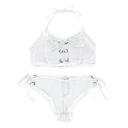 Women Sexy Denim Bikini Set