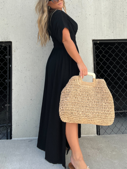 🔥New🔥Plunging Batwing Maxi Dress🧡 (BUY 2 FREE SHIPPING)-hivebabe.com