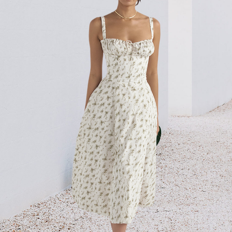 Fashion Print Bustier Summer Dress