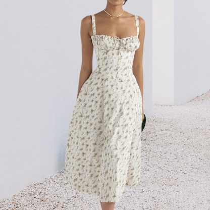 Fashion Print Bustier Summer Dress
