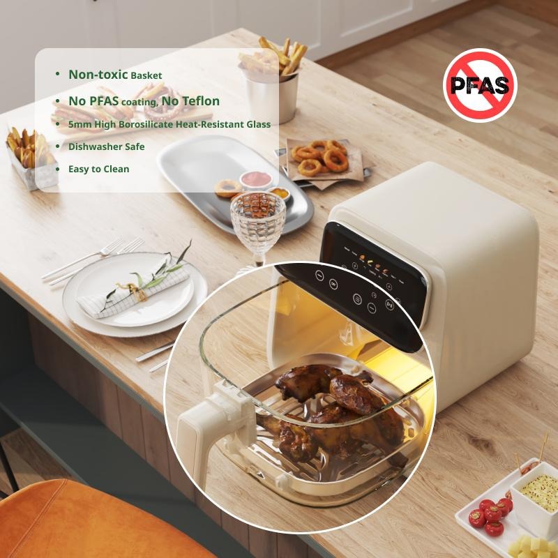 Non-toxic Air Fryer 8-in-1 with 4.2 QT Capacity