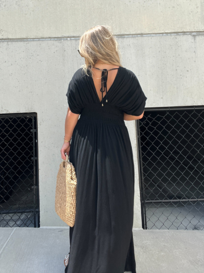 🔥New🔥Plunging Batwing Maxi Dress🧡 (BUY 2 FREE SHIPPING)-hivebabe.com