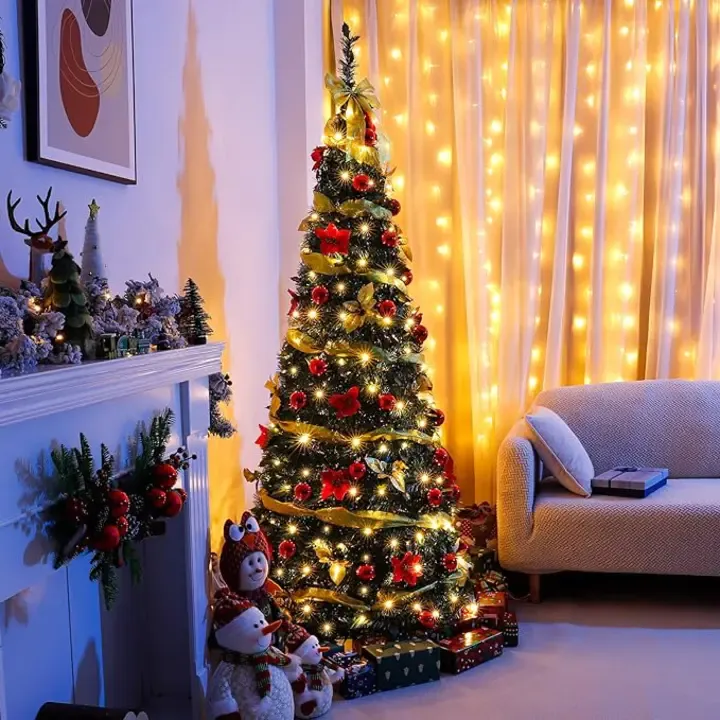 $29.99🔥Buy 1 Get 1 Free⏰🎄6 Ft Prelit Full Christmas Tree Decor Pop up Xmas Tree🎄