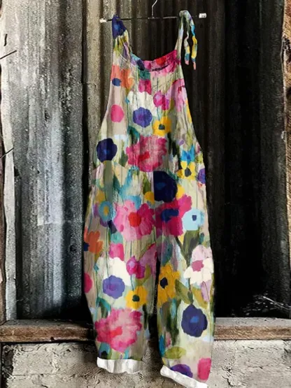 Loose casual jumpsuit with fun print