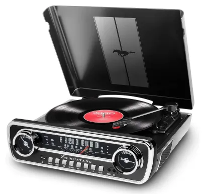 Mother's Day Sale!! 💝Last Day For Clearance, Buy 1 Get 1 Free✨Ion Audio Ford Mustang LP 4in1 3Speed Classic CarStyled Turntable